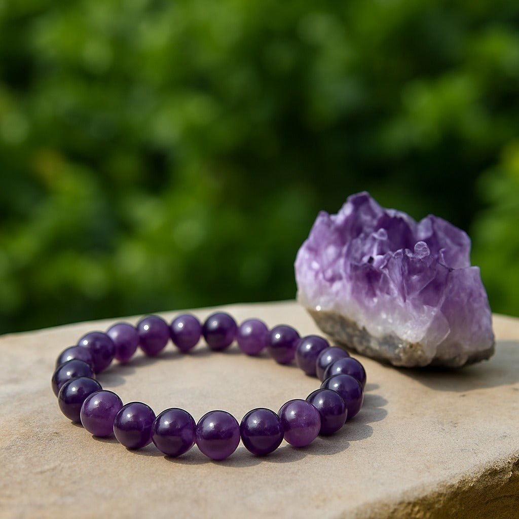 Amethyst Crystal Bracelet - Ankshaktiyaan by seemaa arora