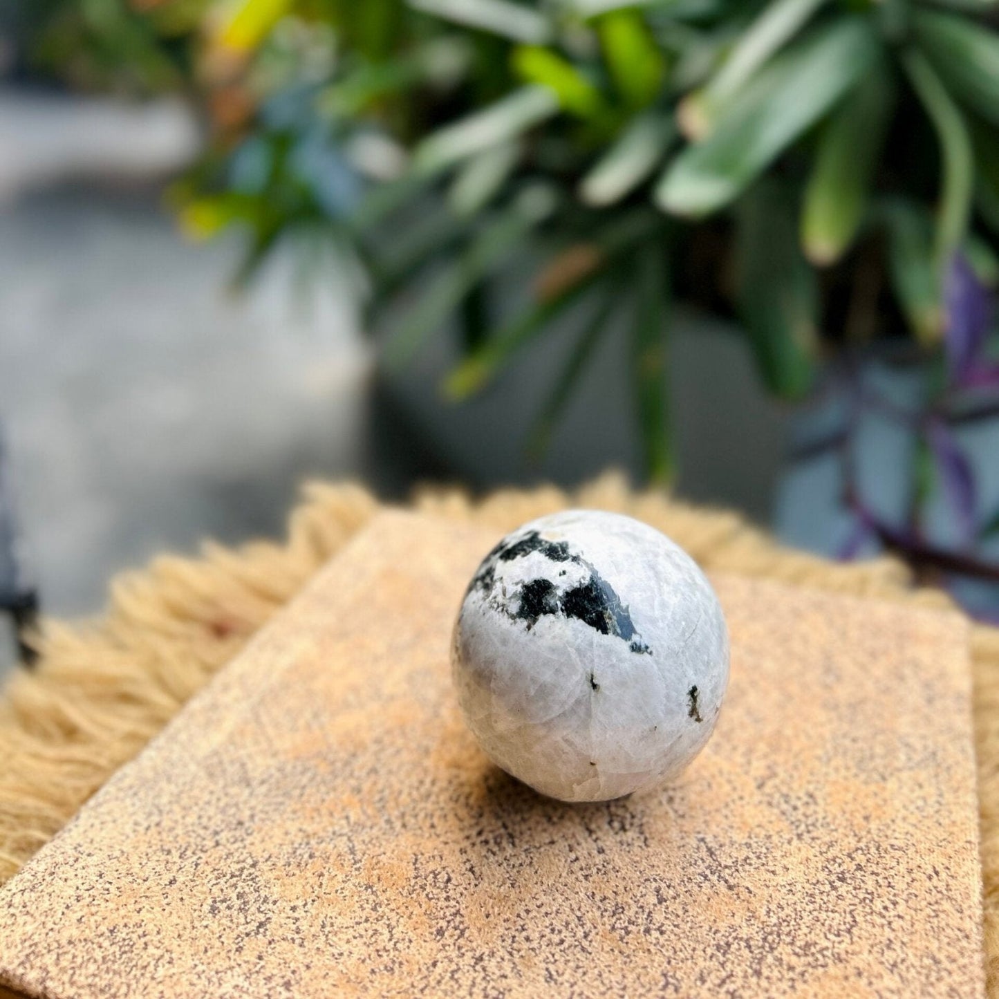 Moonstone Crystal Ball – Intuition & Inner Calm - Ankshaktiyaan by seemaa arora