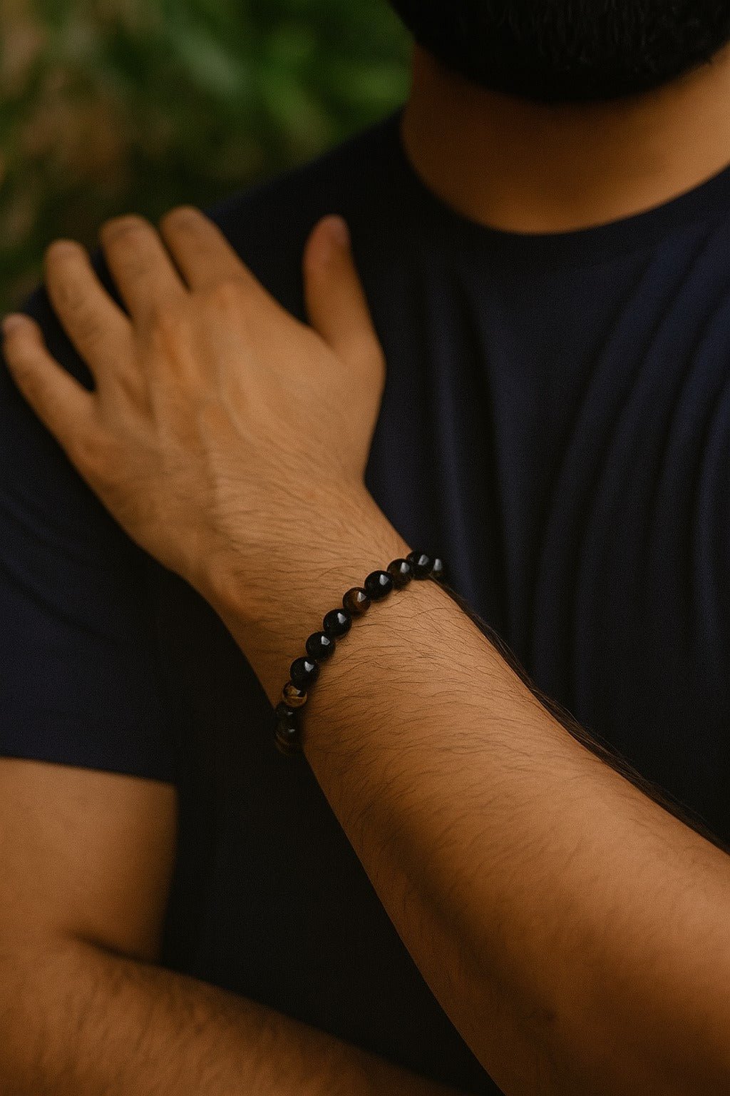 Natural Black Obsidian Bracelet – Protection & Grounding Crystal - Ankshaktiyaan by seemaa arora