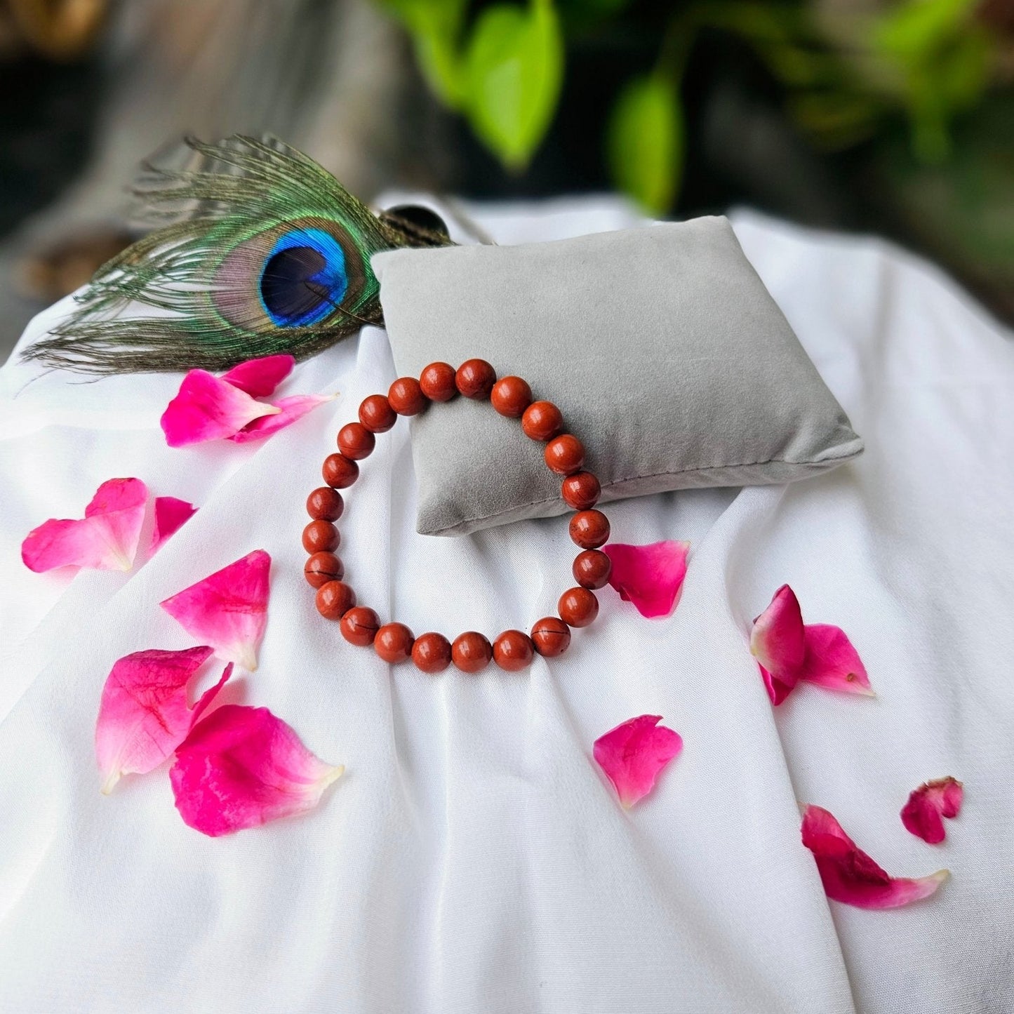 Red Jasper Energy Bracelet – Strength, Stability & Protection - Ankshaktiyaan by seemaa arora