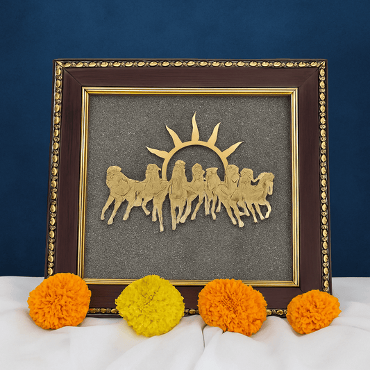 Surya Chariot Raw Pyrite Frame - Ankshaktiyaan by seemaa arora
