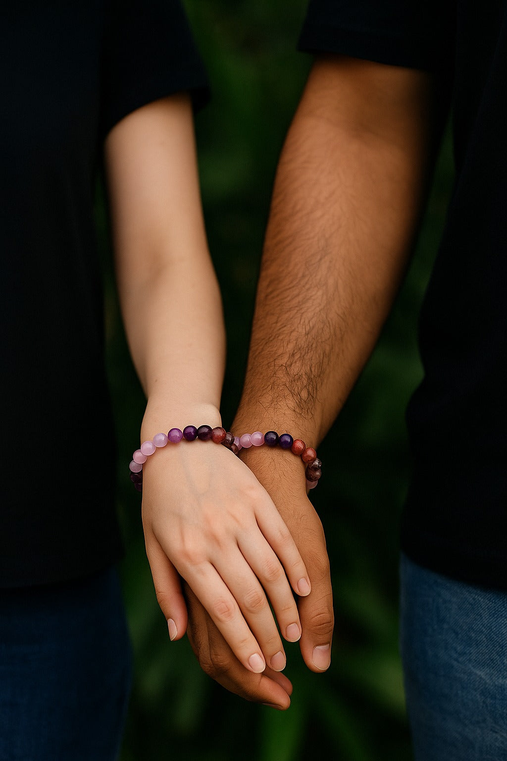 Love Magnet Bracelet – Rose Quartz & Rhodonite for Love & Harmony