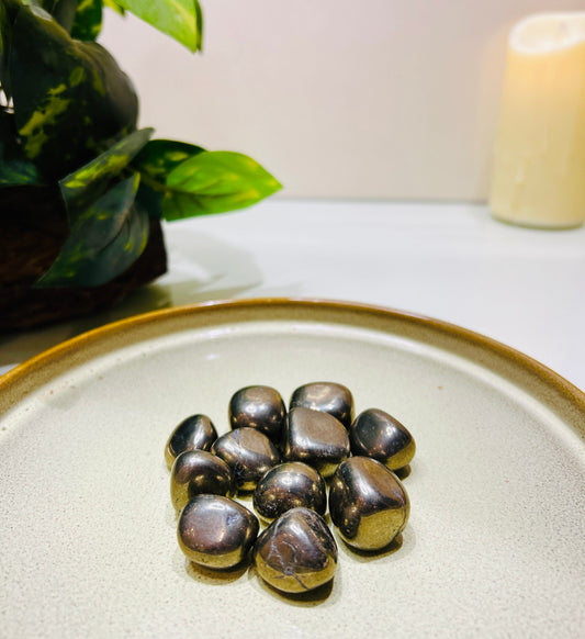 Natural Pyrite Tumbles – Wealth, Success & Protection