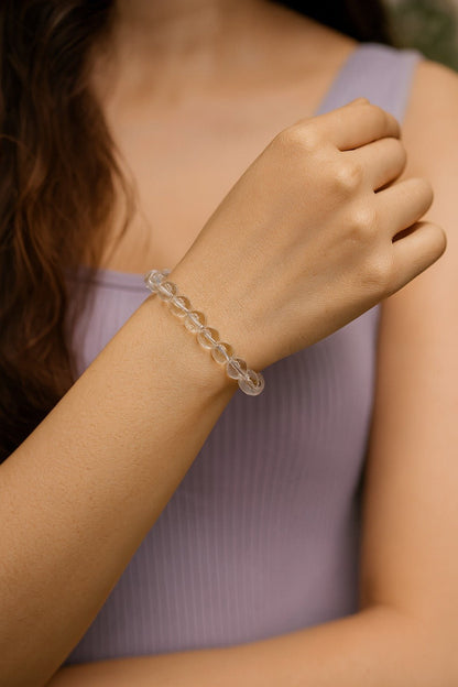Clear Quartz Healing Bracelet – Clarity, Energy & Manifestation - Ankshaktiyaan by seemaa arora