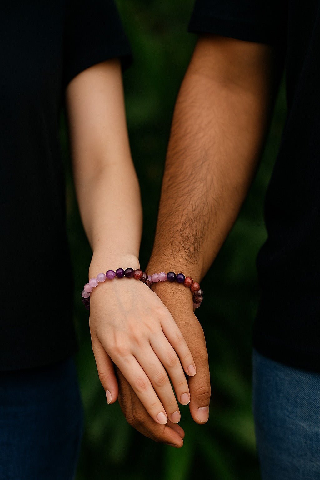 Love Magnet Bracelet – Rose Quartz & Rhodonite for Love & Harmony - Ankshaktiyaan by seemaa arora