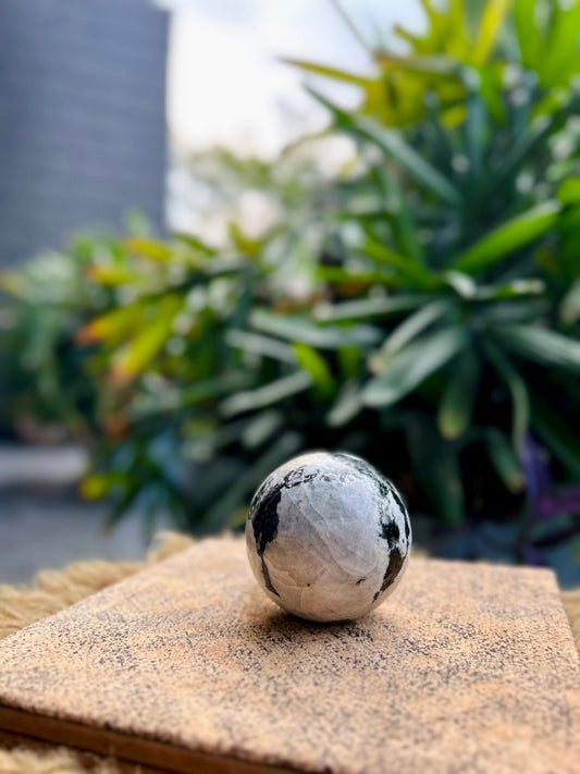 Moonstone Crystal Ball – Intuition & Inner Calm - Ankshaktiyaan by seemaa arora