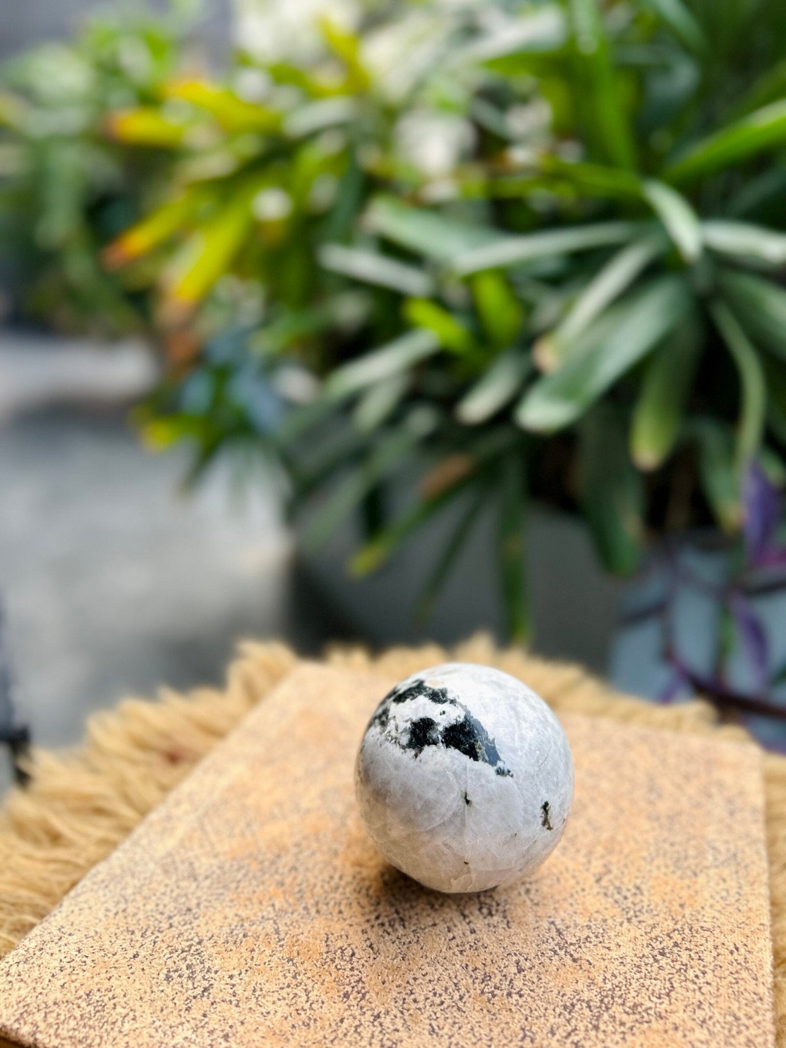 Moonstone Crystal Ball – Intuition & Inner Calm - Ankshaktiyaan by seemaa arora