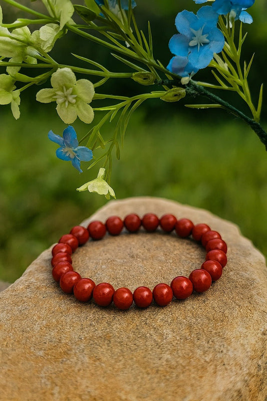 Red Jasper Crystal Bracelet - Ankshaktiyaan by seemaa arora