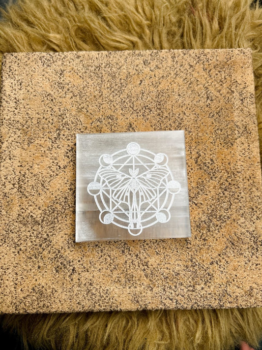 Selenite Cleansing Plate – Crystal Charger for Energy & Positivity" - Ankshaktiyaan by seemaa arora