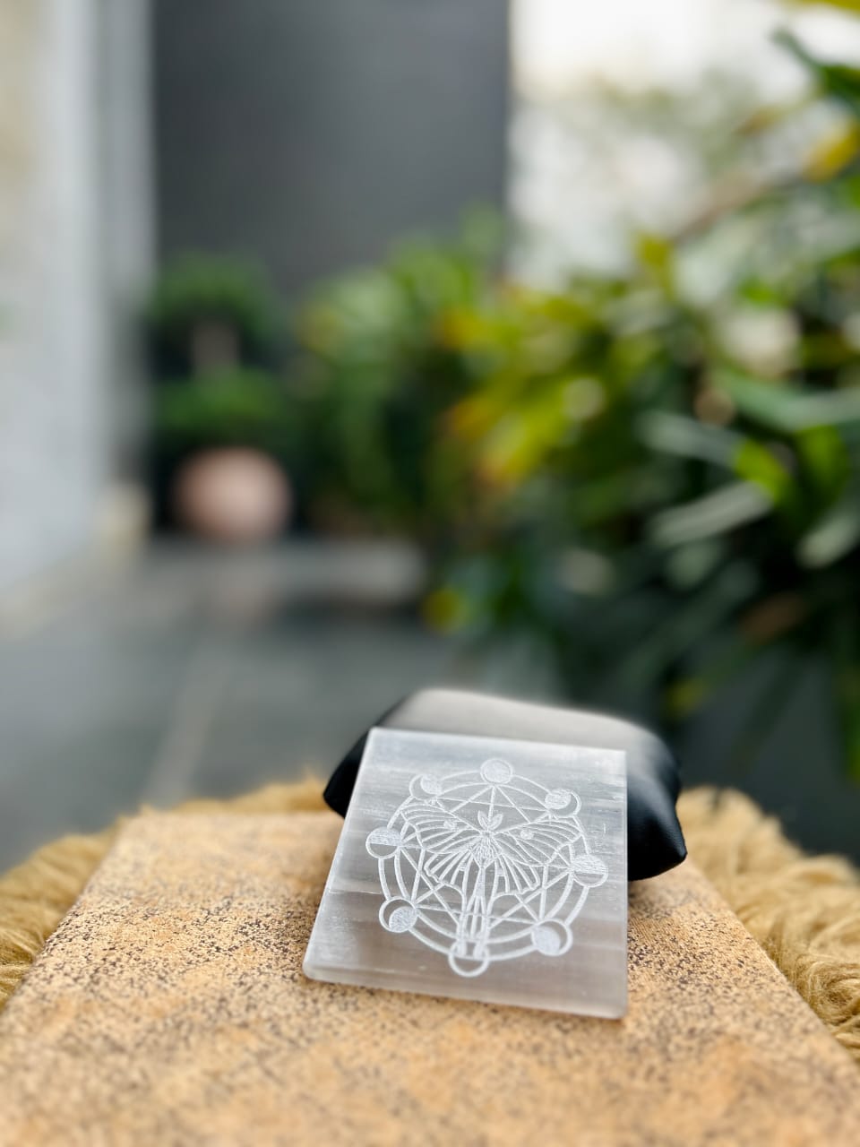 Selenite Cleansing Plate – Crystal Charger for Energy & Positivity" - Ankshaktiyaan by seemaa arora