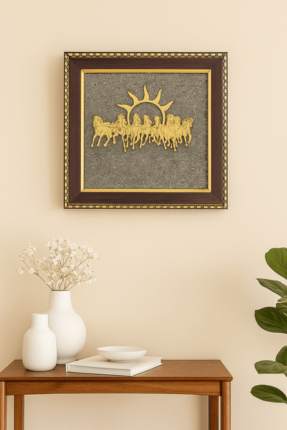 Surya Chariot Raw Pyrite Frame - Ankshaktiyaan by seemaa arora