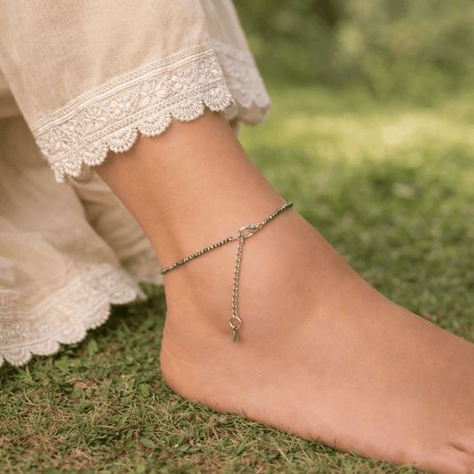 Swarna Lakshmi Pyrite Anklet - Ankshaktiyaan by seemaa arora